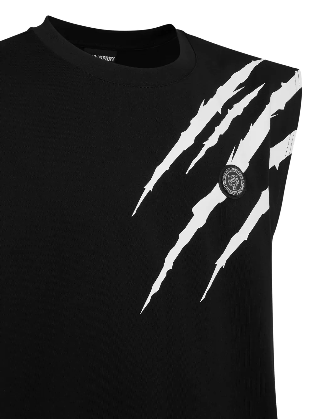Plein Sport Tanktop met logoprint Zwart
