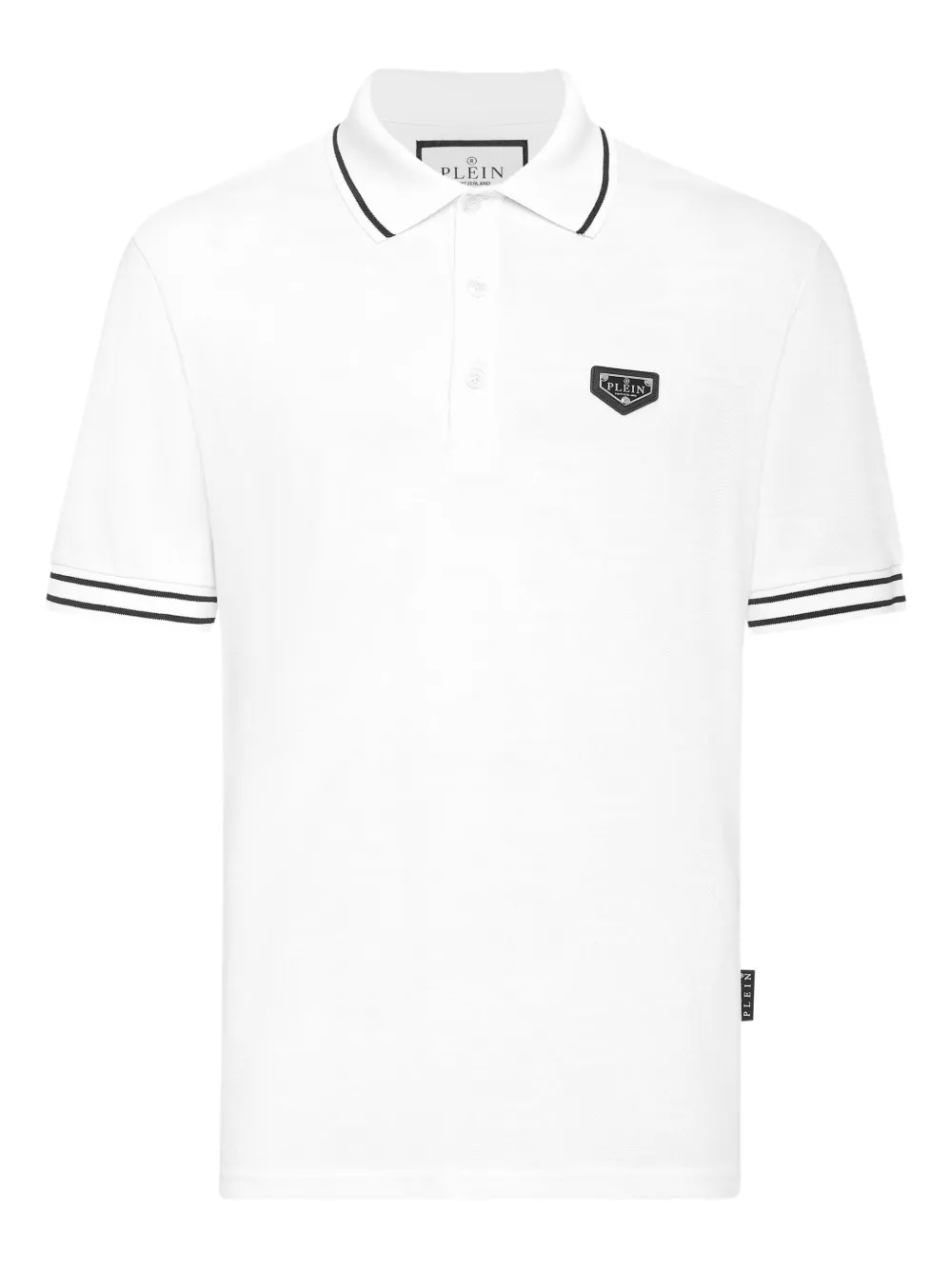 Philipp Plein Poloshirt met logoplakkaat Wit