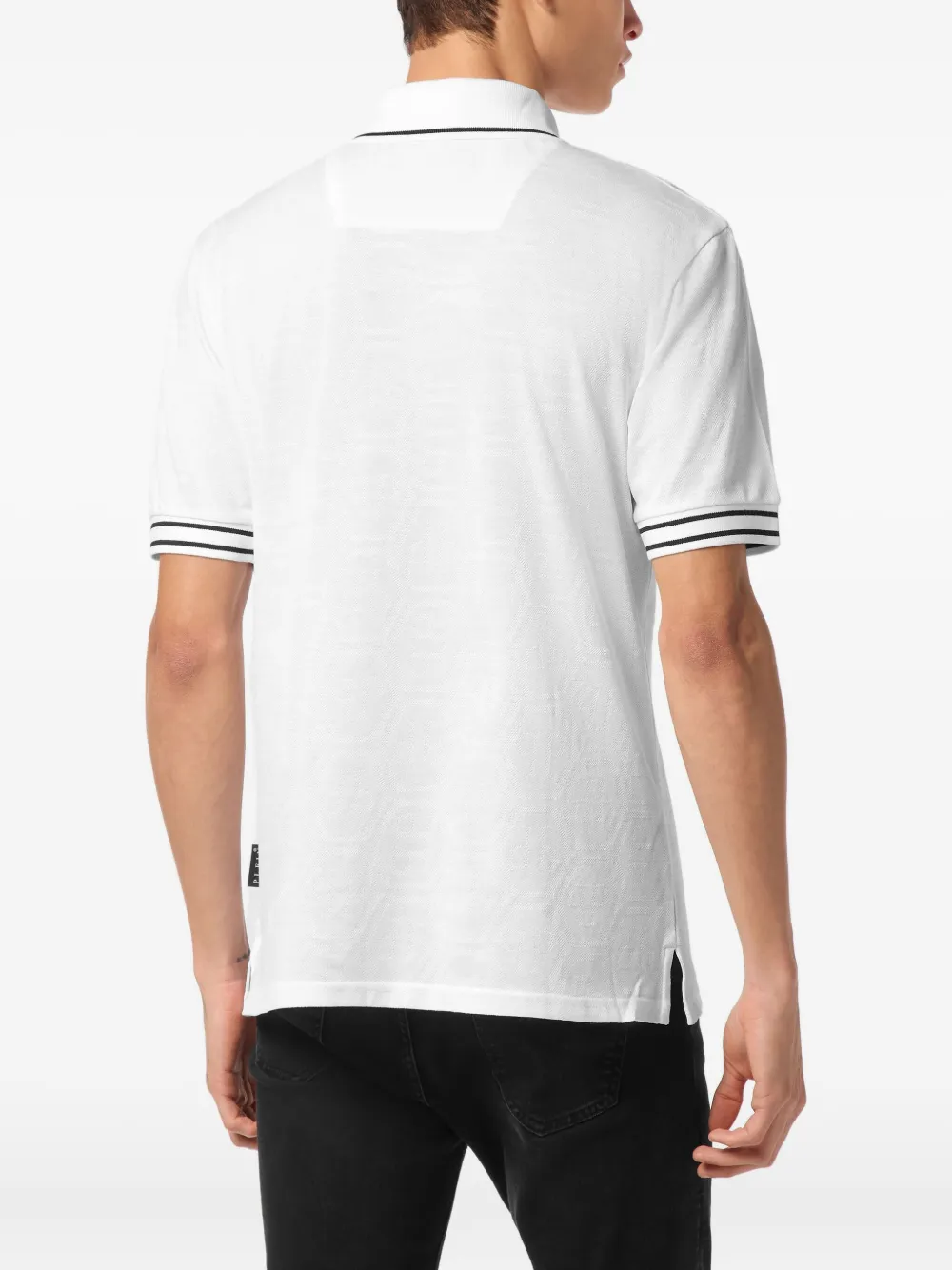 Philipp Plein Poloshirt met logoplakkaat Wit