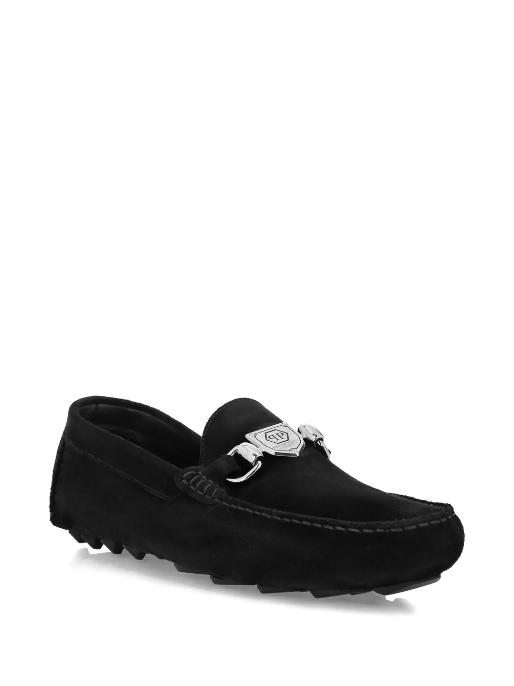 Philipp Plein Suède loafers - Zwart