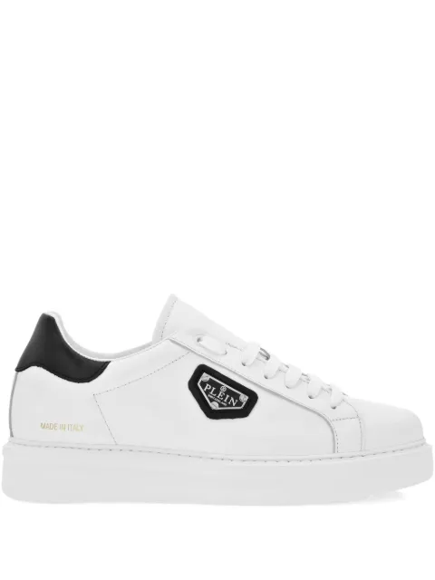 Philipp Plein logo-plaque leather trainers