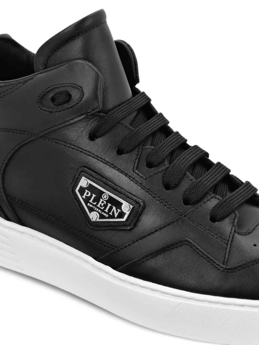 Philipp Plein leather hi-top sneakers Black