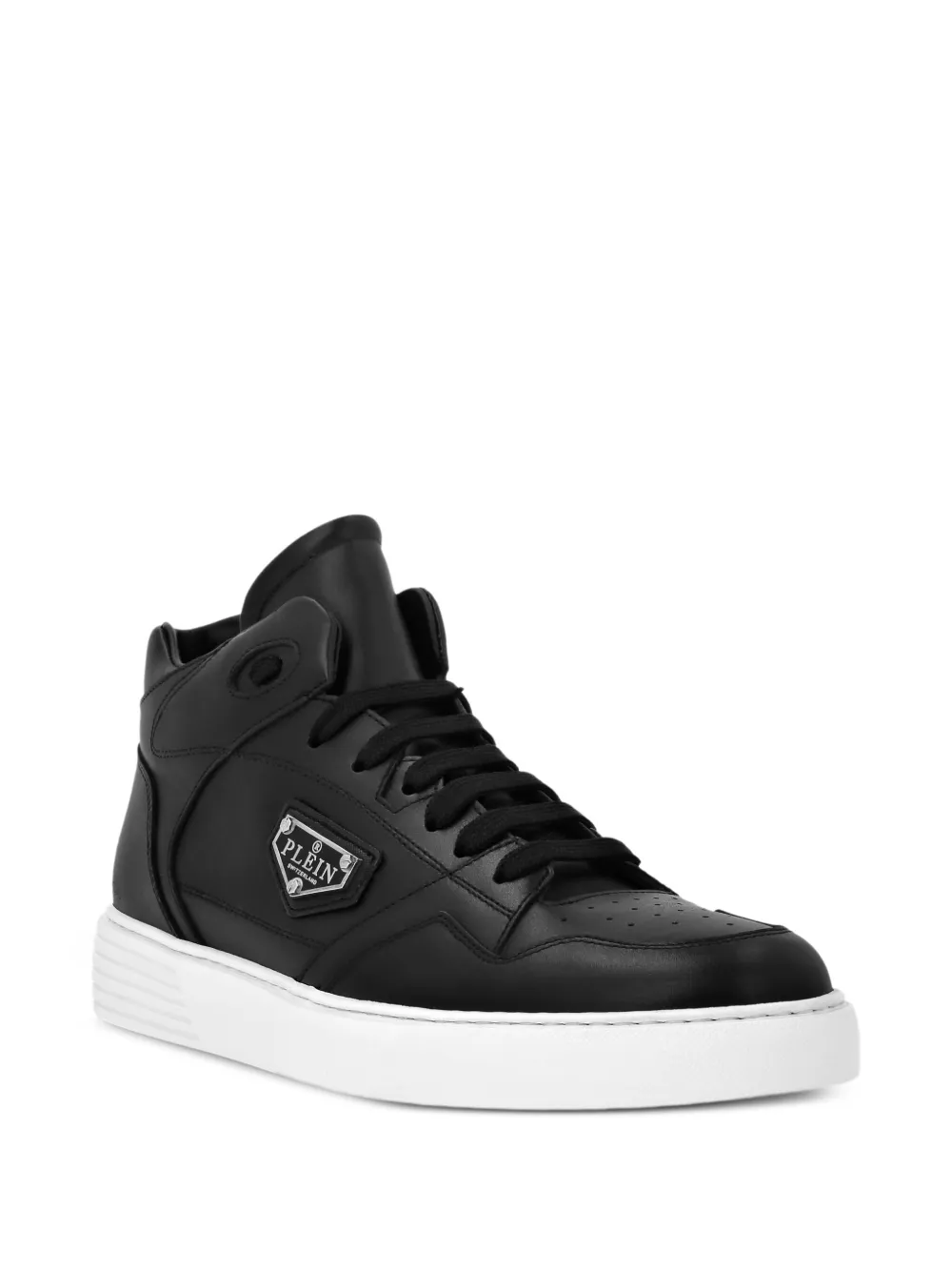 Philipp Plein leather hi-top sneakers Black