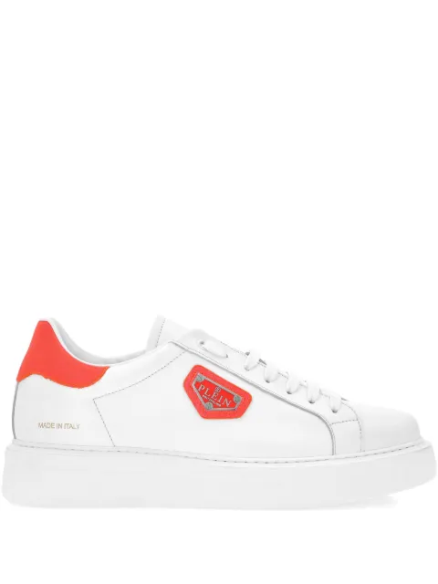 Philipp Plein logo-plaque leather sneakers 