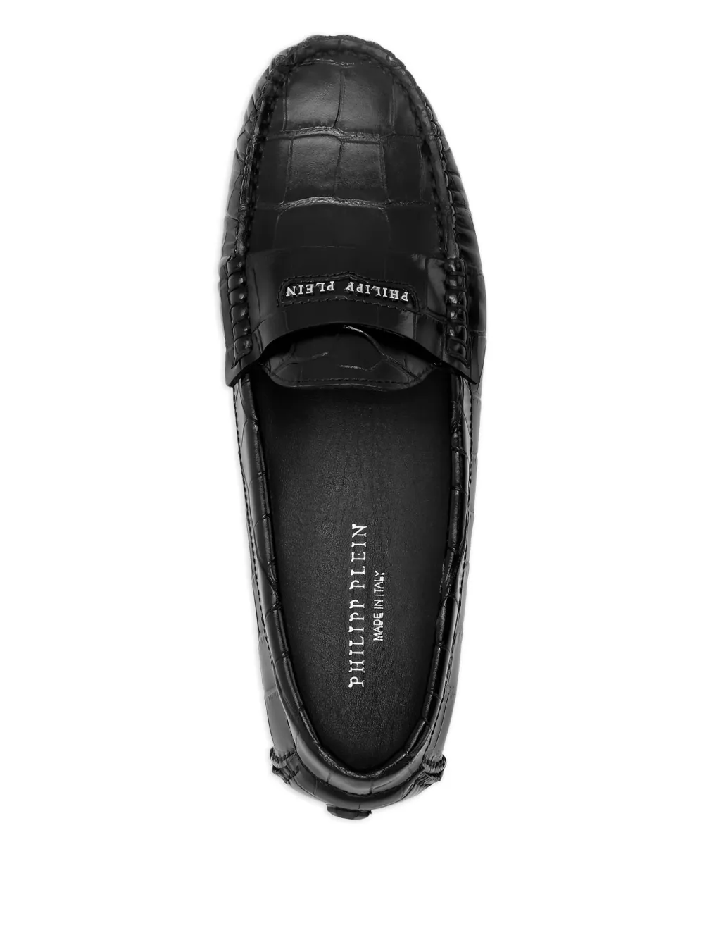 Philipp Plein crocodile-embossed loafers Black