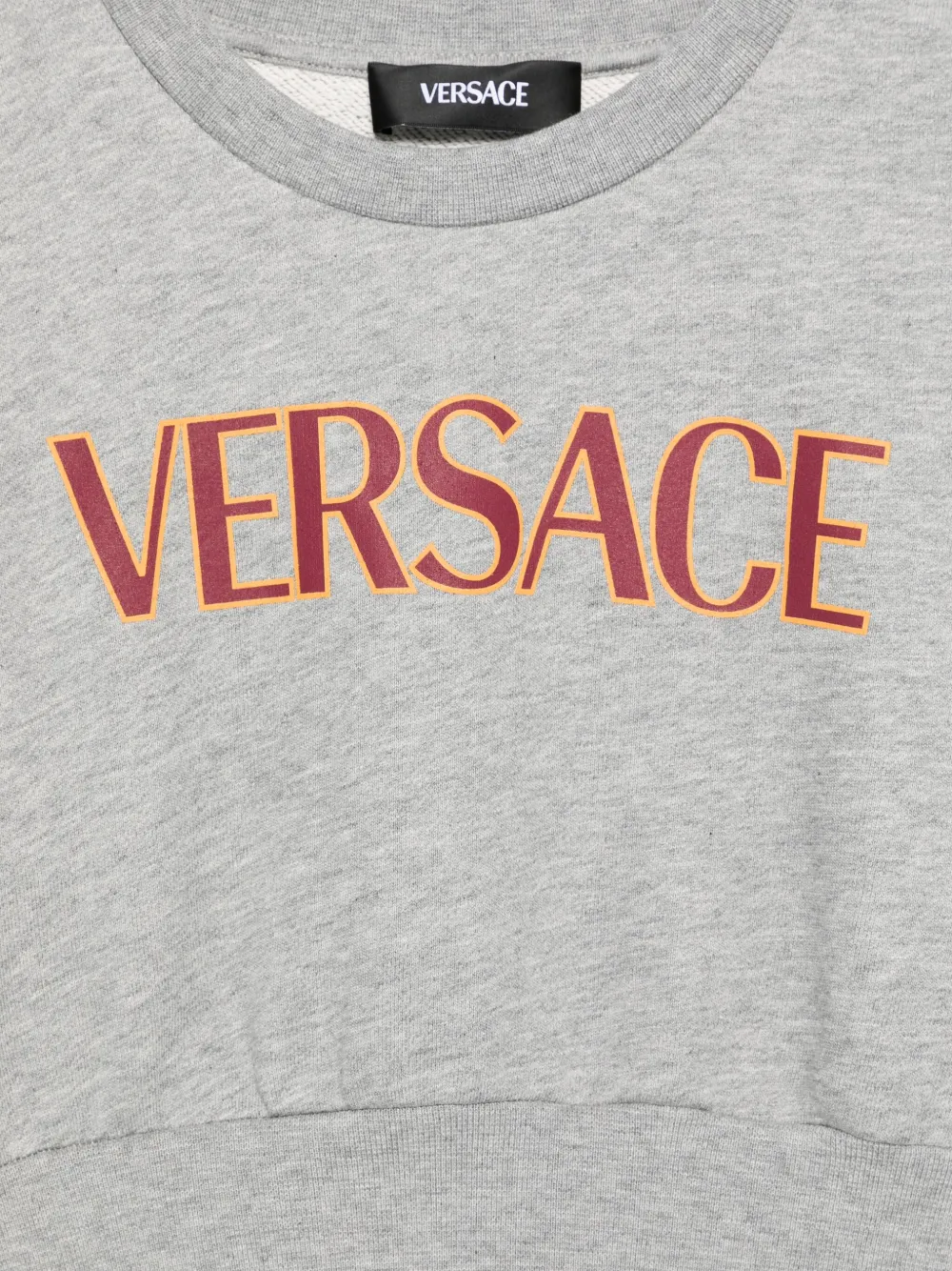 Versace Kids Sweater met logoprint Grijs