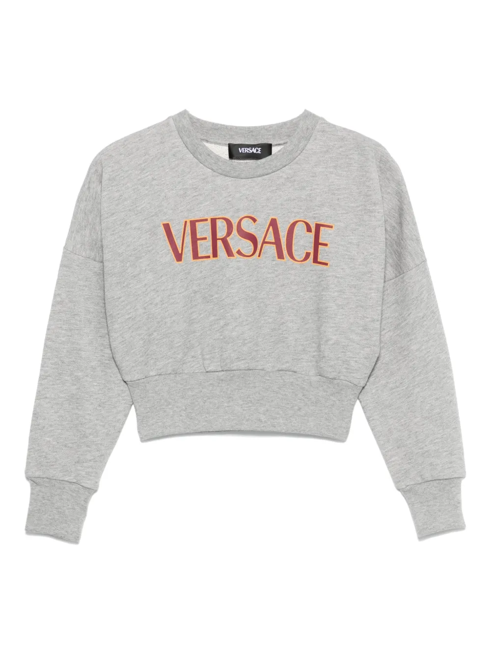 Versace Kids Sweater met logoprint Grijs