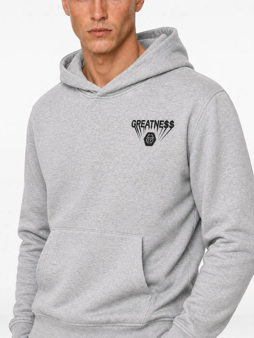 Philipp Plein Greatness fleece hoodie Grijs