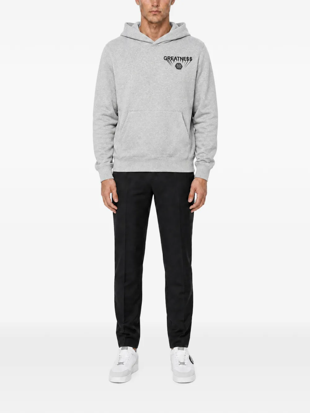 Philipp Plein Greatness fleece hoodie Grijs