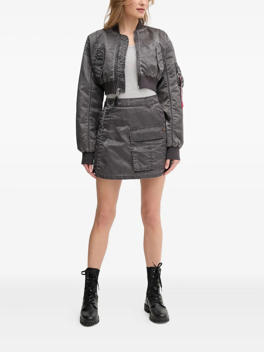 Alpha Industries button-fastening cargo skirt | Straight Skirts | Image 2