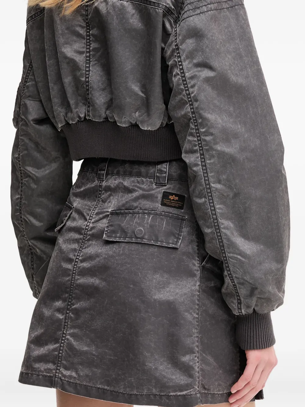Alpha Industries Cargo rok met knoopsluiting Grijs