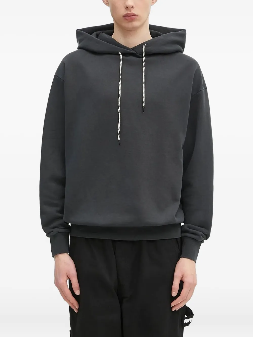 Aries drawstring-detail hoodie Zwart