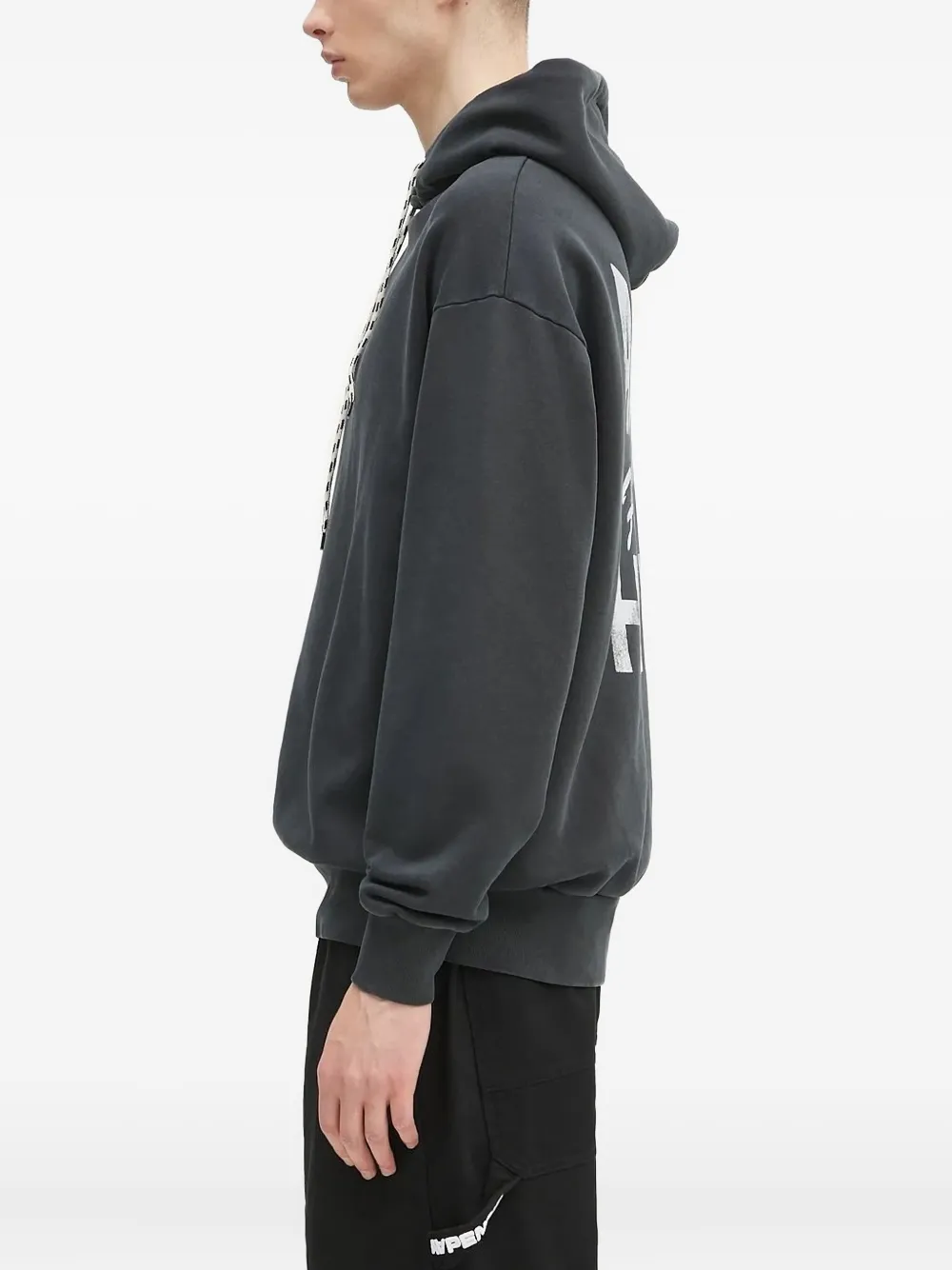 Aries drawstring-detail hoodie Zwart