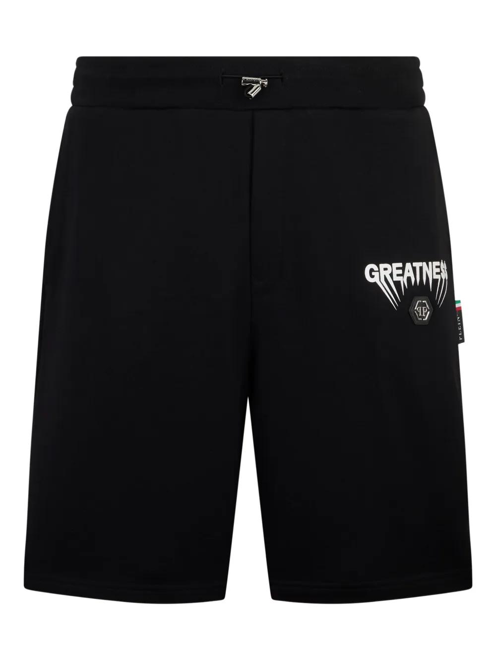 Philipp Plein logo fleece shorts - Nero
