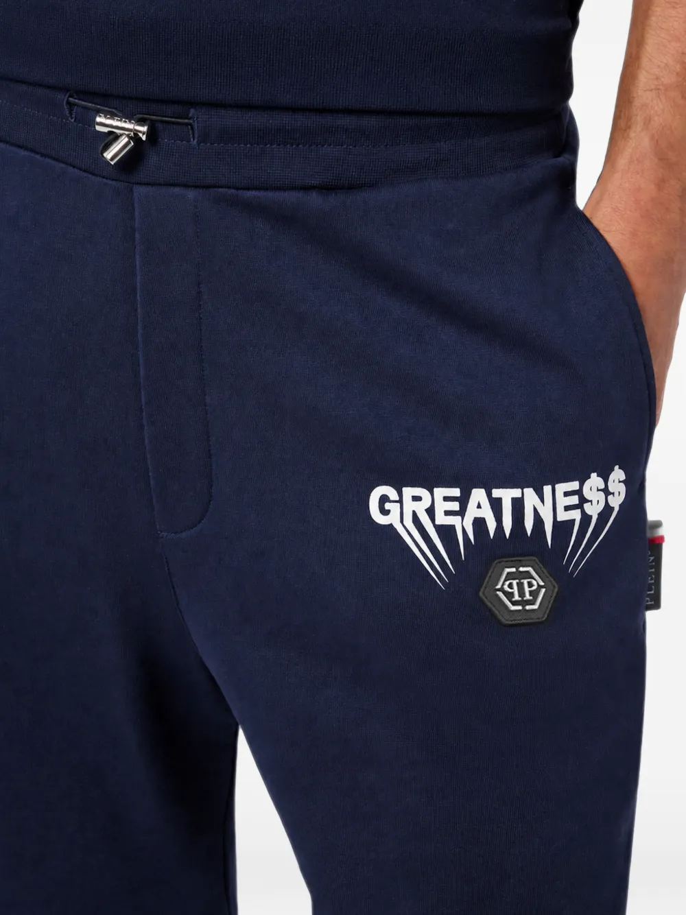 Philipp Plein Greatness fleece shorts Blauw