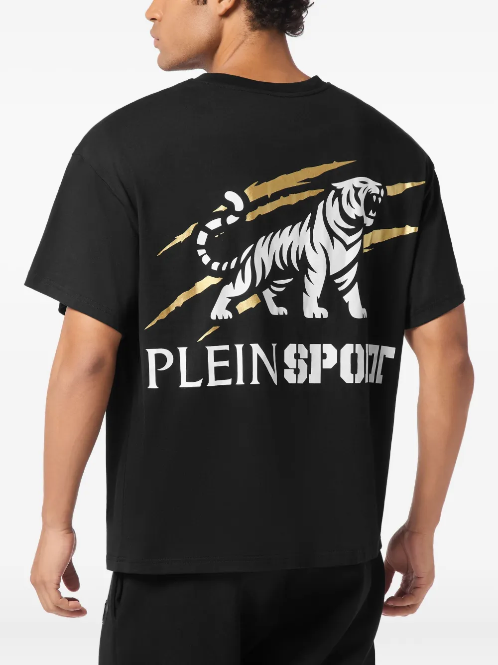 Plein Sport T-shirt met grafische print Zwart