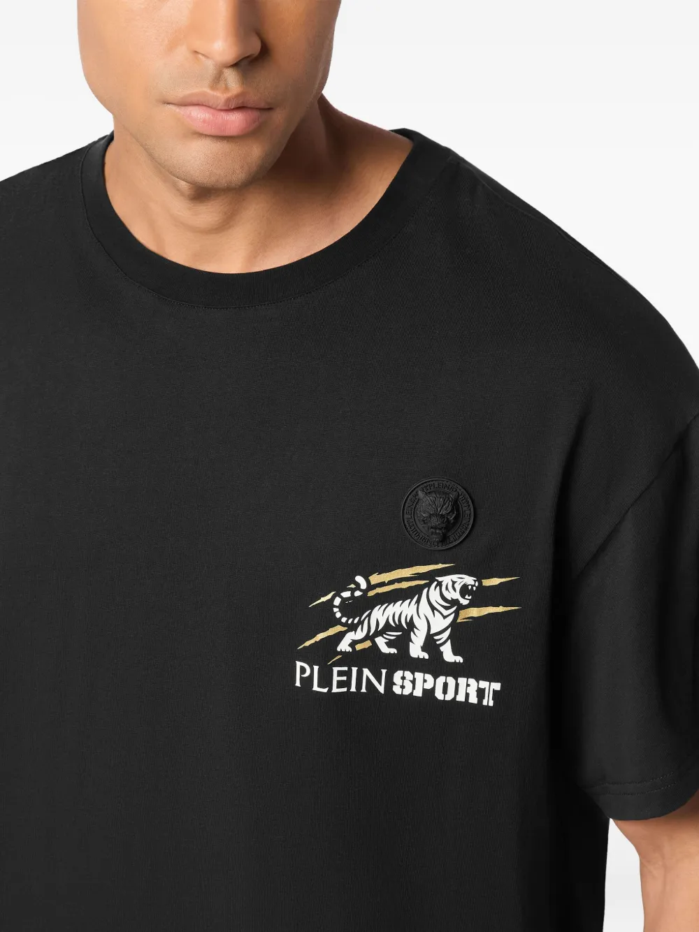 Plein Sport T-shirt met grafische print Zwart