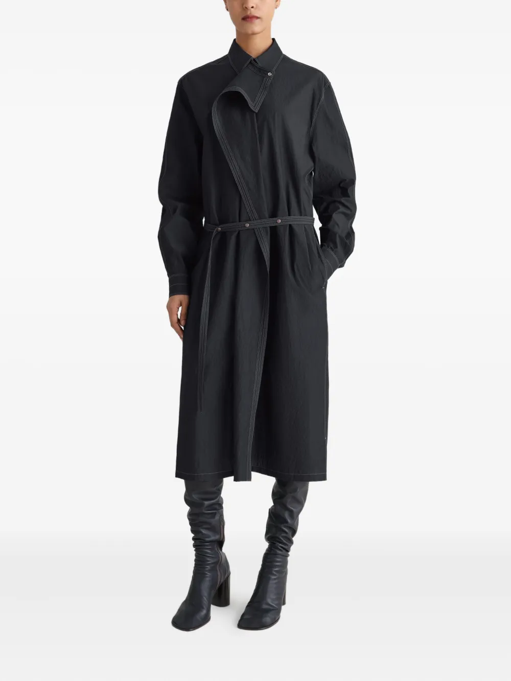 LEMAIRE Blousejurk met asymmetrisch vlak - Grijs