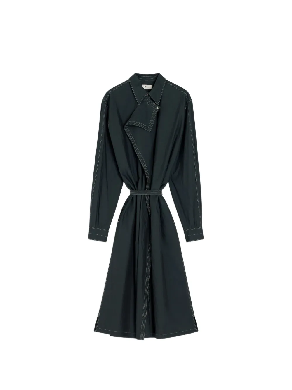 LEMAIRE asymmetrical-panel shirt dress - Grey