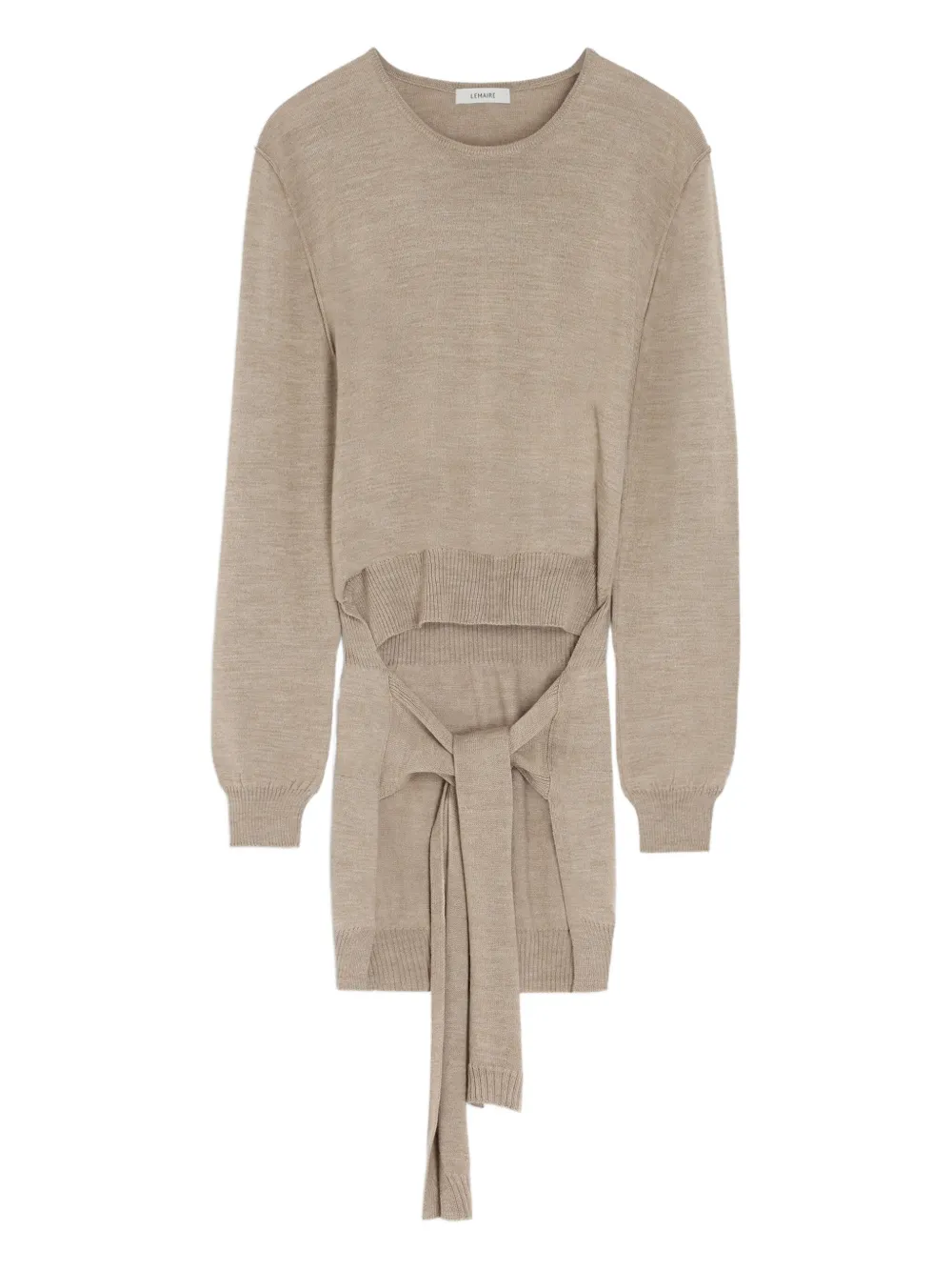 Lemaire Trompe L'oeil Wool Jumper In Neutral