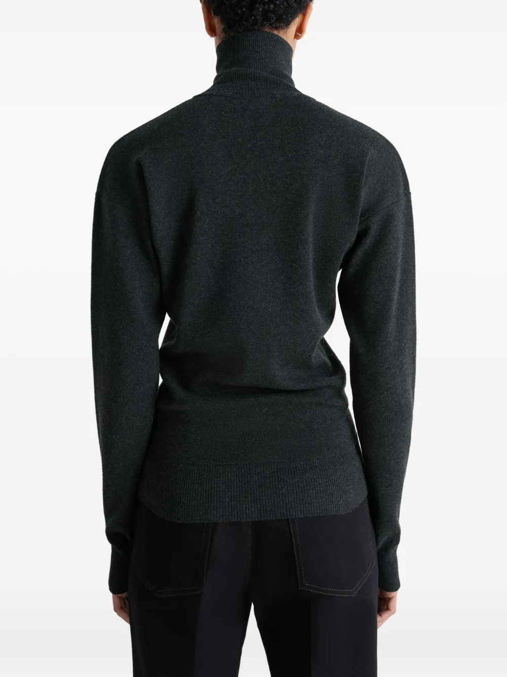 Lemaire High-neck Buttoned Cardigan In Gray