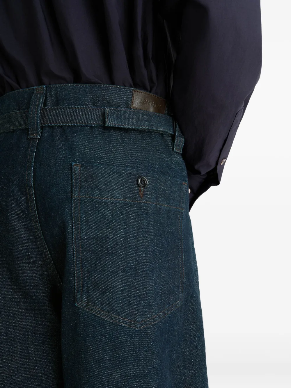 Lemaire Adjustable-strap Jeans In Blue