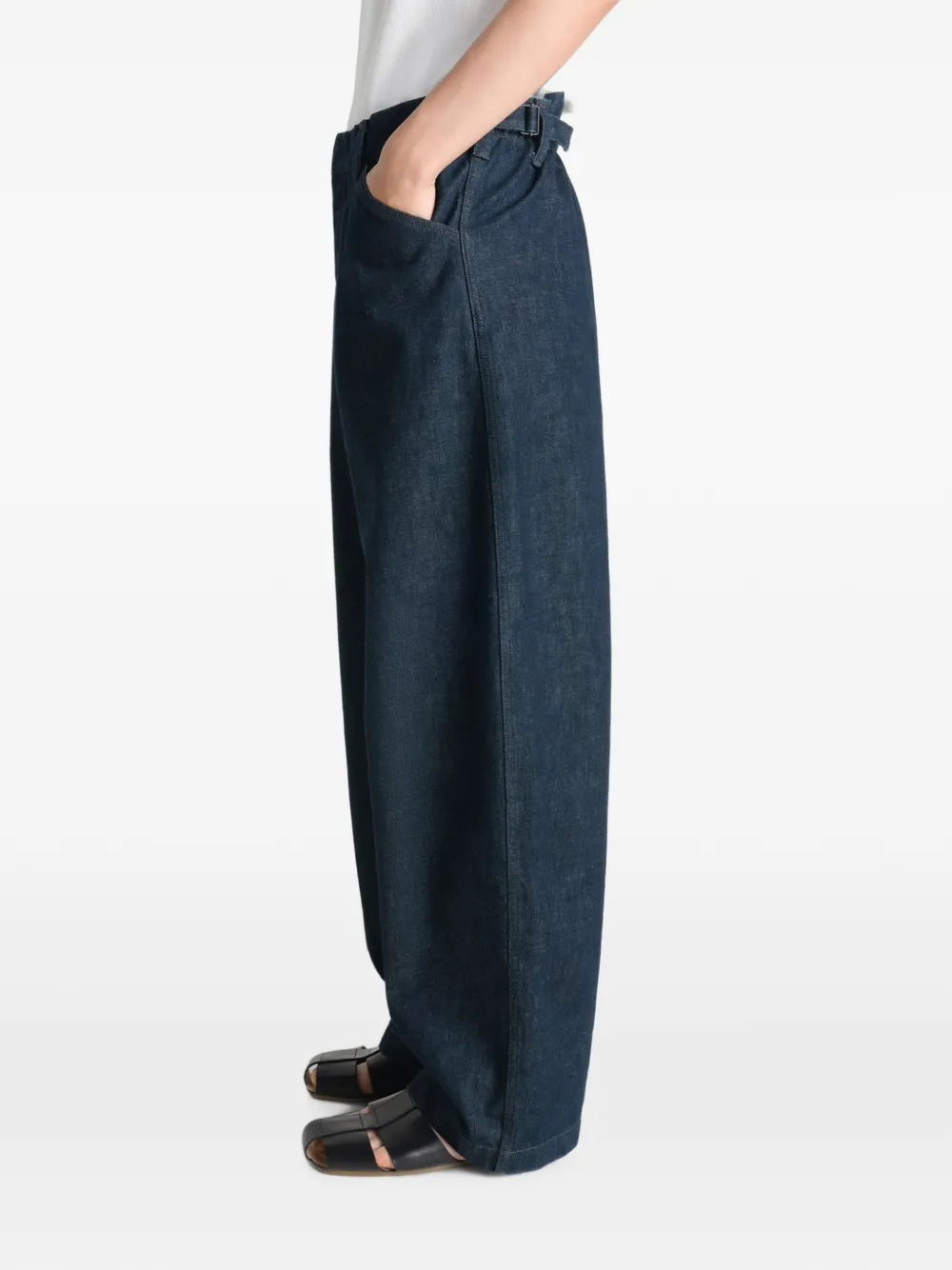  Lemaire Vaqueros Maxi Workwear Con Tiras Ajustables - Azul 