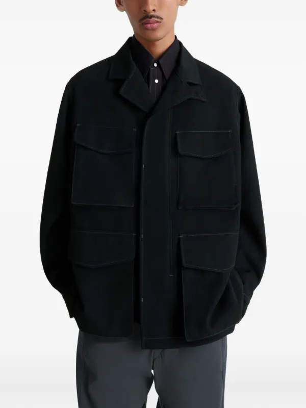 LEMAIRE ボタンカフス シャツ | ブラック | FARFETCH JP