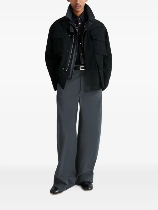 LEMAIRE buttoned-cuff Pocket Overshirt | Black | FARFETCH GE