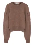LEMAIRE pocket wool sweater - Brown