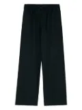 LEMAIRE elasticated-waist cotton straight-leg trousers - Black