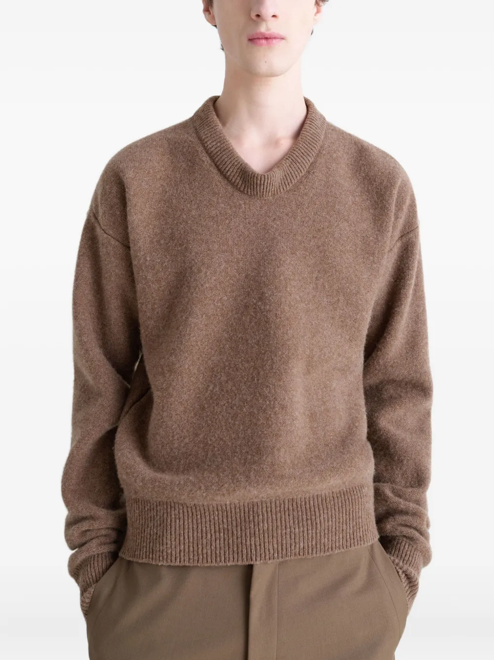 LEMAIRE Sweater met V-hals Bruin