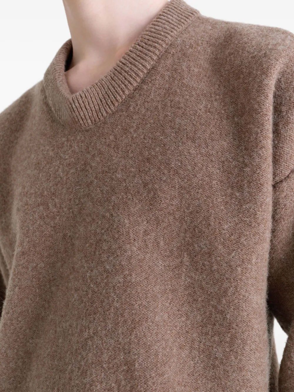 LEMAIRE Sweater met V-hals Bruin