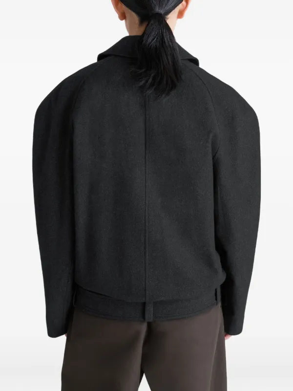 LEMAIRE raglan-sleeve Belted Jacket | Black | FARFETCH