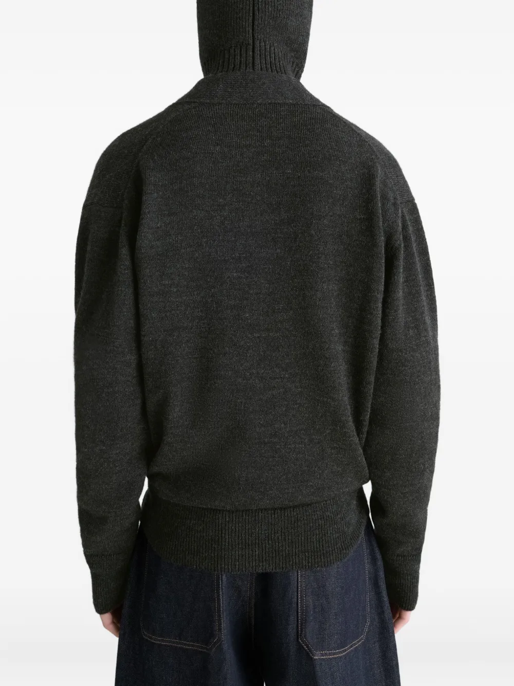 LEMAIRE wrap double-breasted cardigan Zwart
