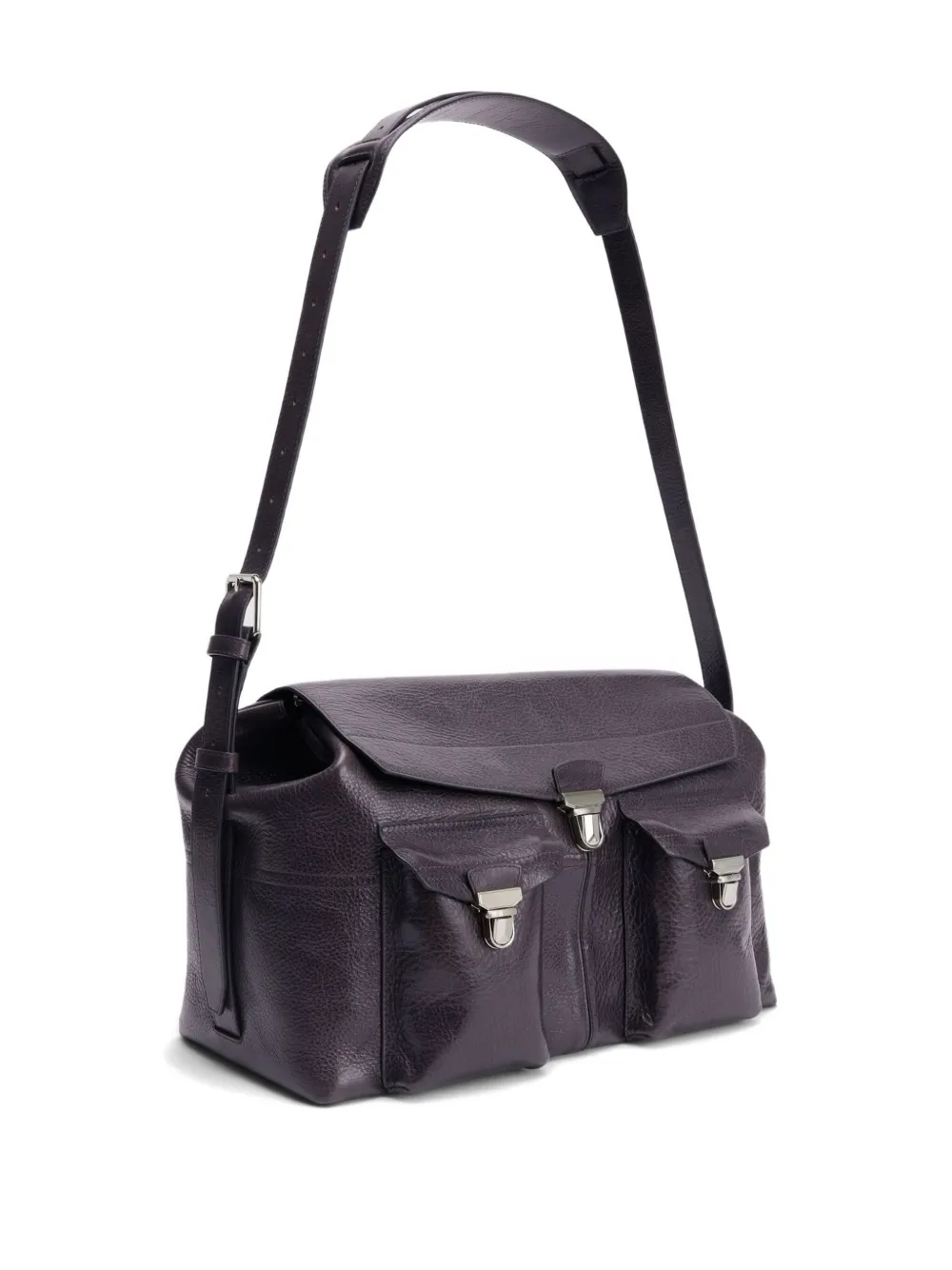LEMAIRE Week-End Gear leather shoulder bag Beige