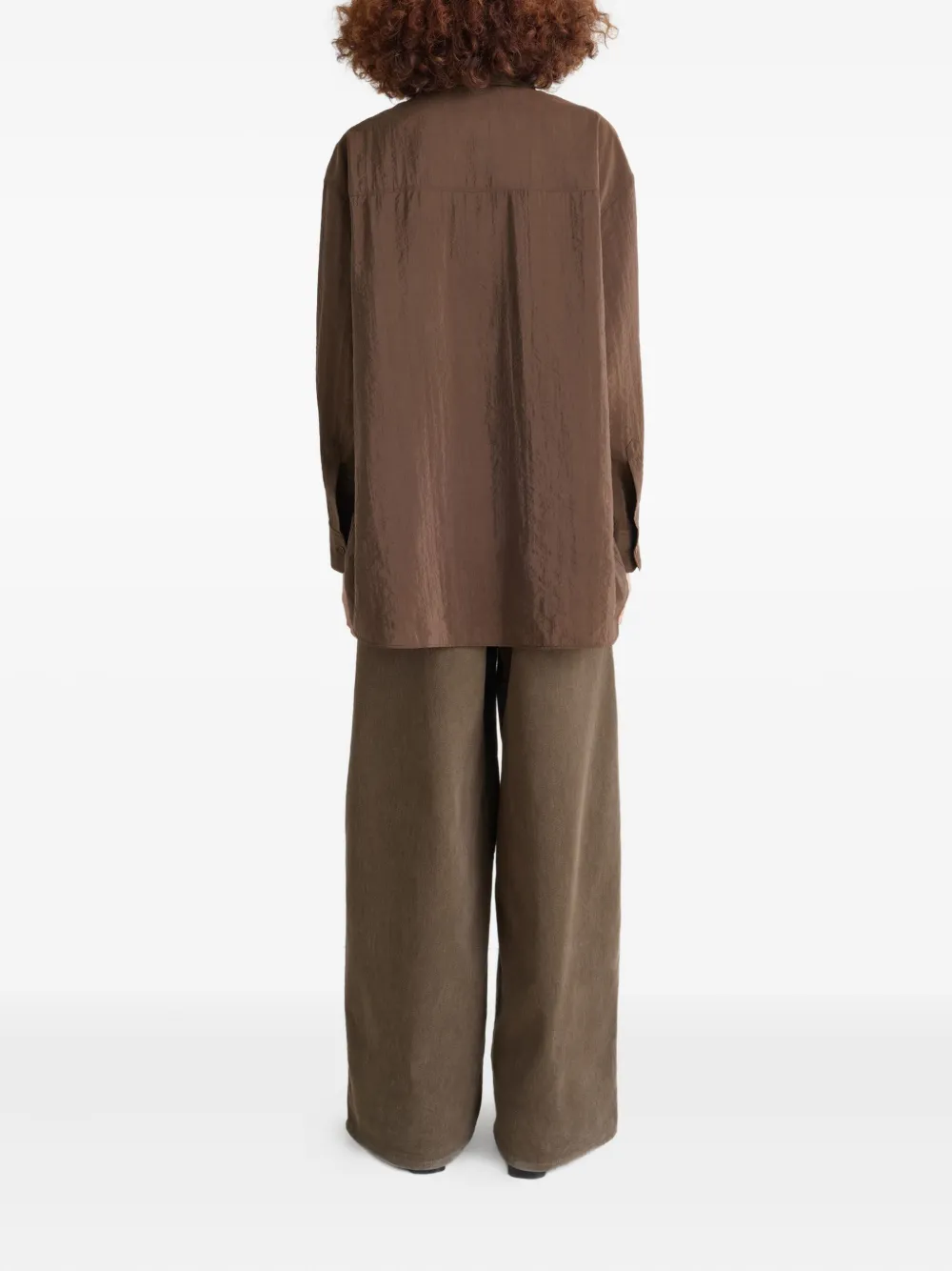 LEMAIRE Blouse met geknoopte hals BR402 BRUNETTE