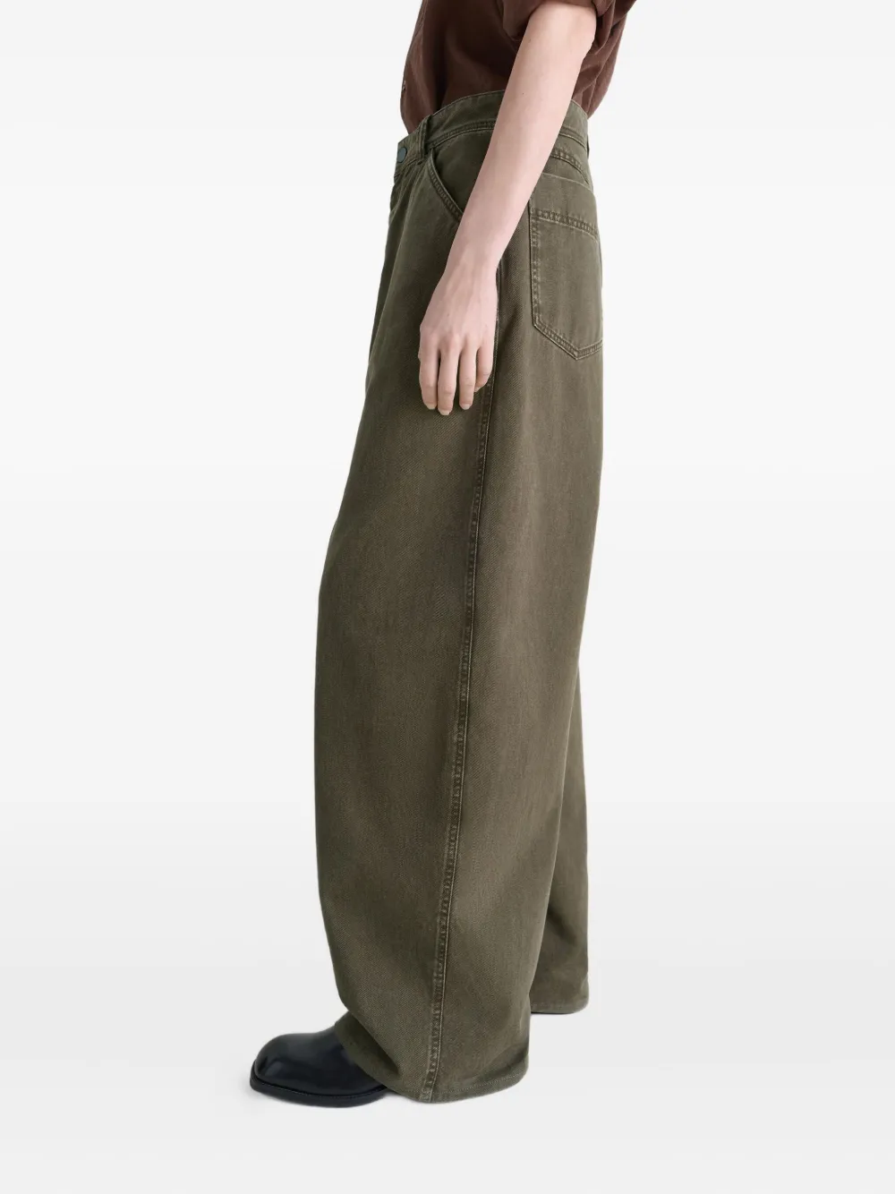 Lemaire Rounded-cut Jeans In Green