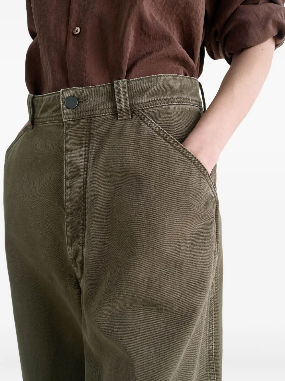 Lemaire Rounded-cut Jeans In Green