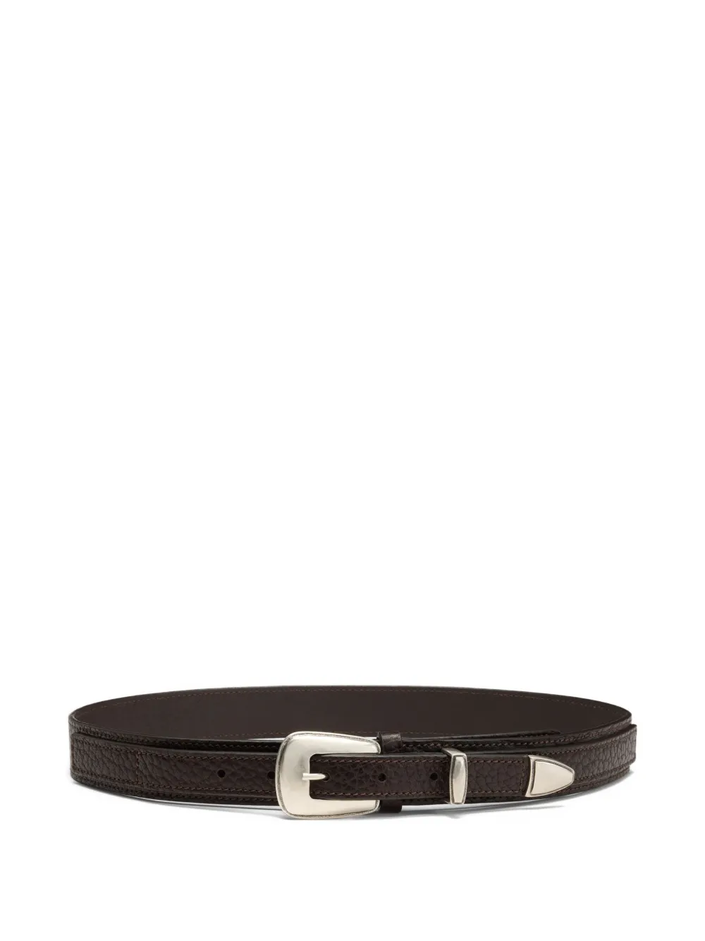 Lemaire Minimal Western Leather Belt In Brown