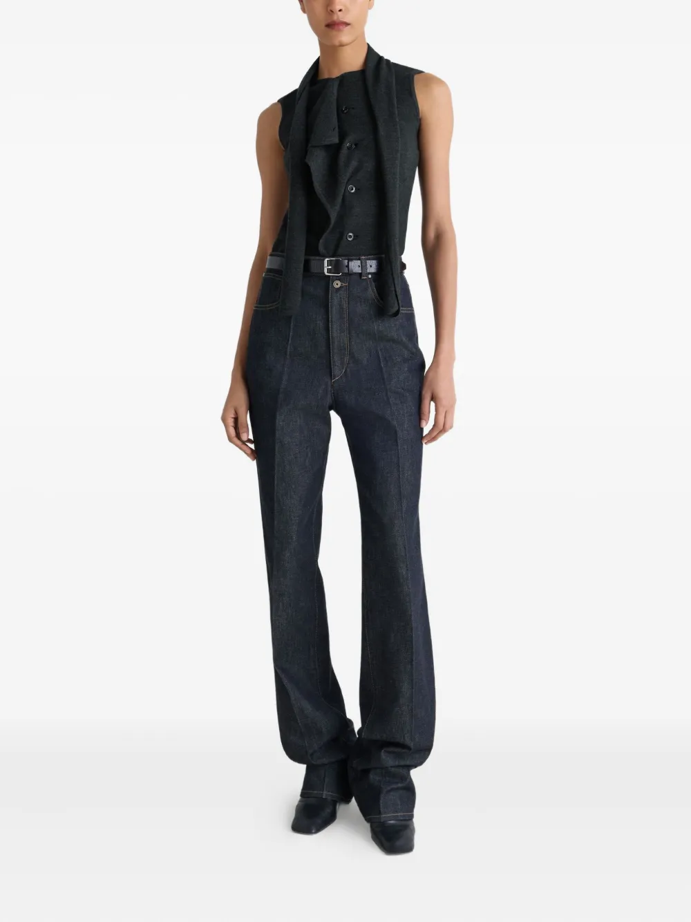 LEMAIRE tie-neck knitted vest | Vests & Tank Tops | Image 2