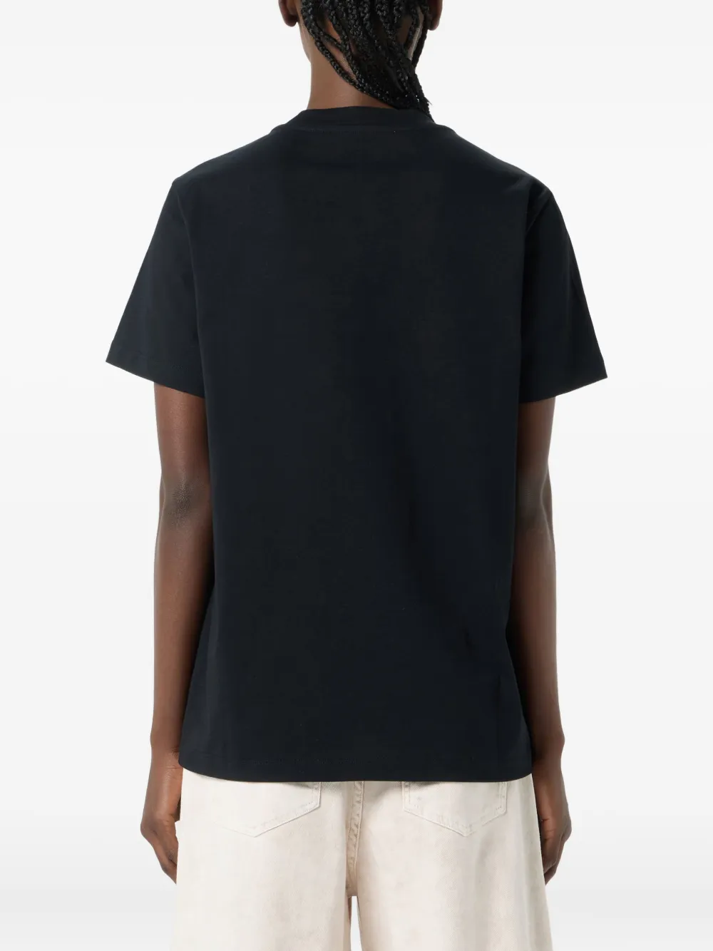Blumarine logo-embellished T-shirt Zwart