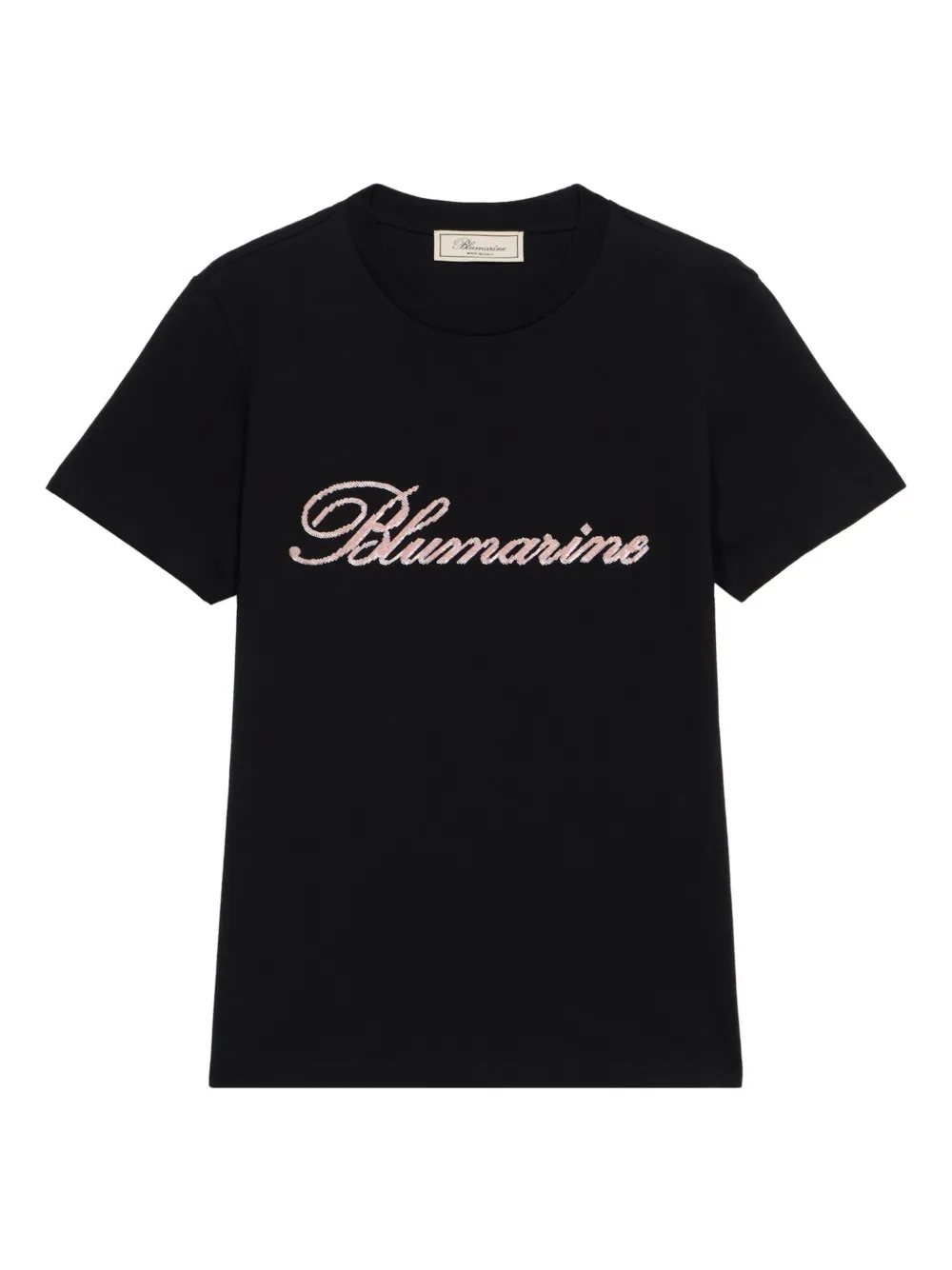 Blumarine logo-embellished T-shirt Zwart
