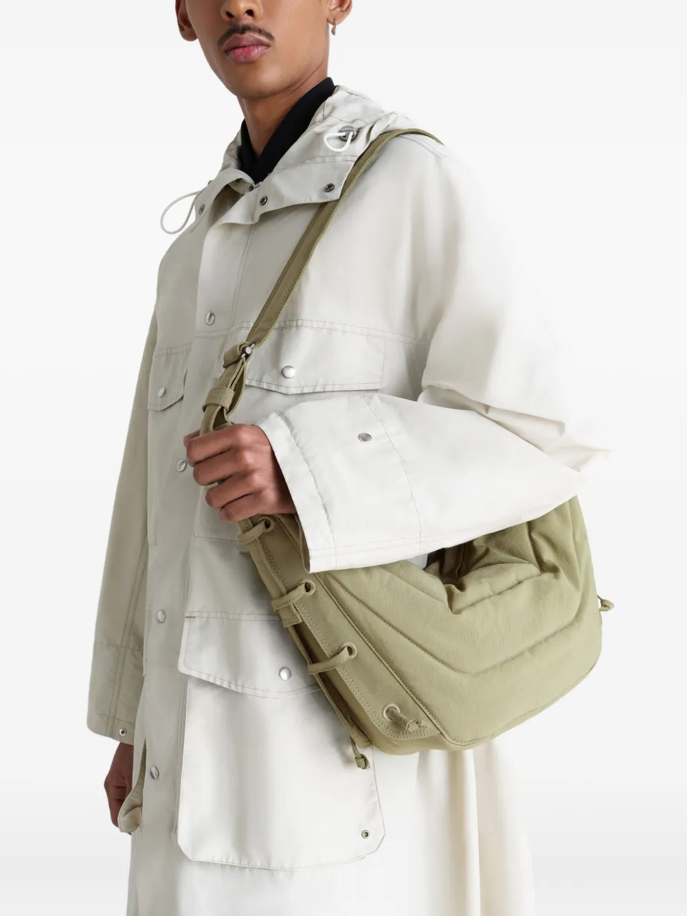 LEMAIRE large Soft Game quilted shoulder bag Groen