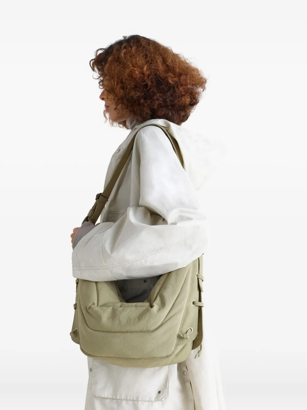 LEMAIRE large Soft Game quilted shoulder bag Groen
