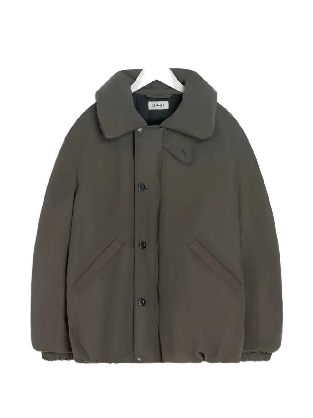 LEMAIRE bubble-collar puffer jacket - Grey