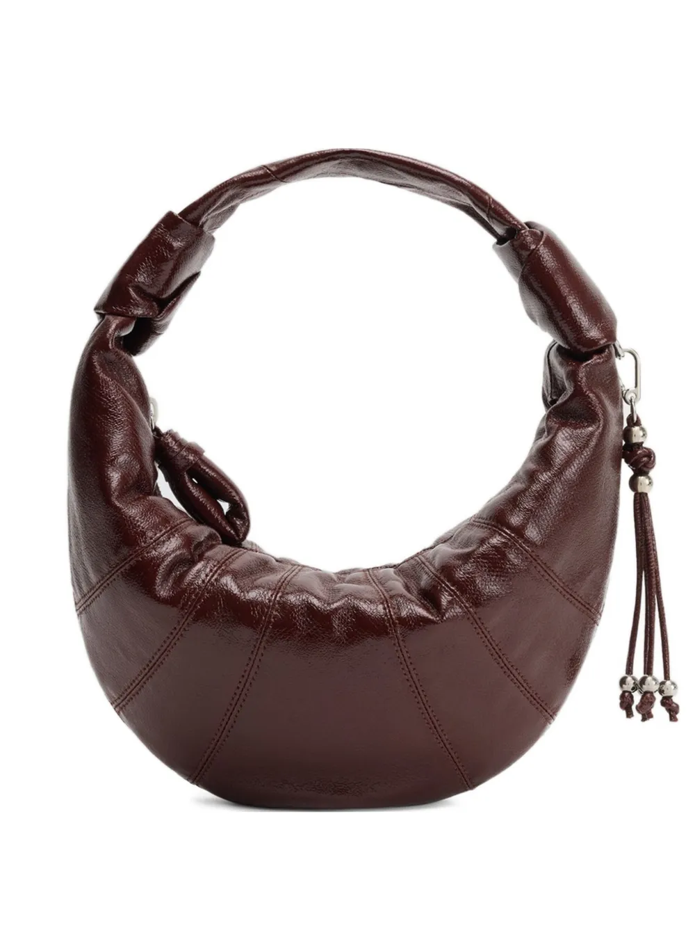 Lemaire Mini Fortune Croissant Knotted Half-moon Shoulder Bag In Brown