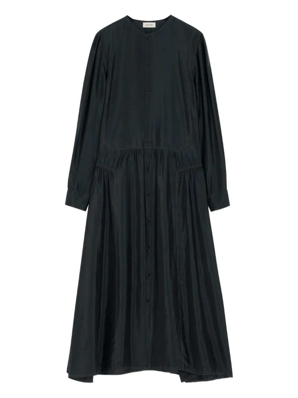 LEMAIRE gathered buttoned dress | Black | Image 1