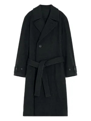 LEMAIRE ベルテッド ダッフルコート | ブラック | FARFETCH JP