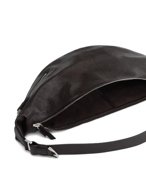 LEMAIRE Quiver Curved Zip Shoulder Bag | Brown | FARFETCH CA